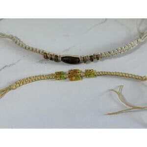 Y2K Handmade Macramé Bracelets – Boho Beaded Set